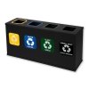 135miniA_A - Stacja do segregacji EKO STATION mini 4 strumienie black&black ( 4x12l )
